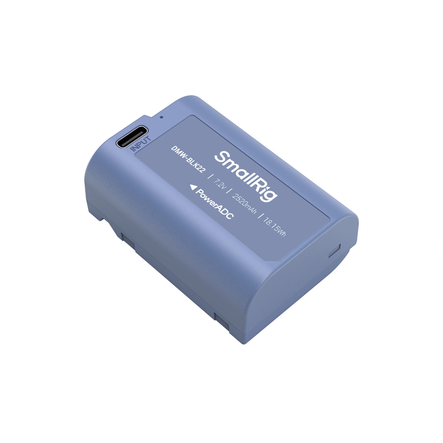 SmallRig DMW-BLK22 Batteria Ricaricabile USB-C 2520 mAh per Fotocamera Panasonic LUMIX - Colore Blu