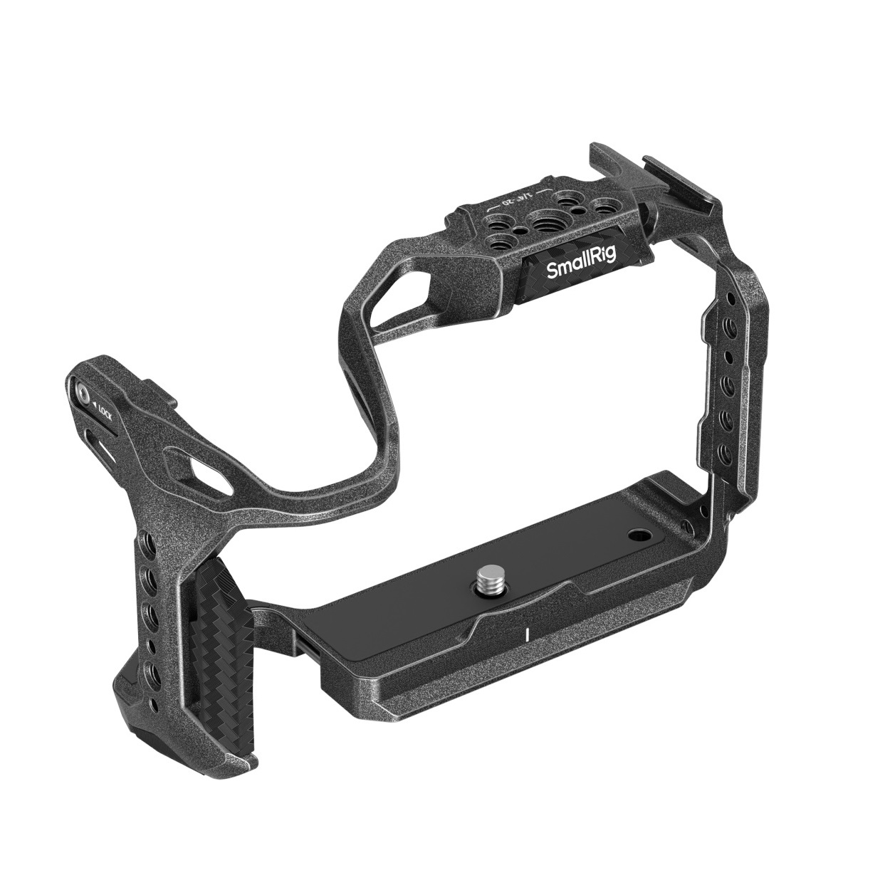 SmallRig 4975 Black Mamba Cage per Canon EOS R5 Mark II - Gabbia in Lega di Alluminio, Anti-Torsione, Piastra a Sgancio Rapido Integrata, Cold Shoe