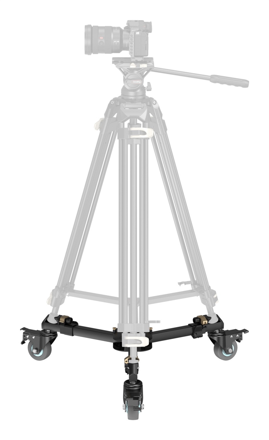 SmallRig 5020 Quick-Lock Dolly per Treppiede Heavy Duty con Ruote in Gomma da 3