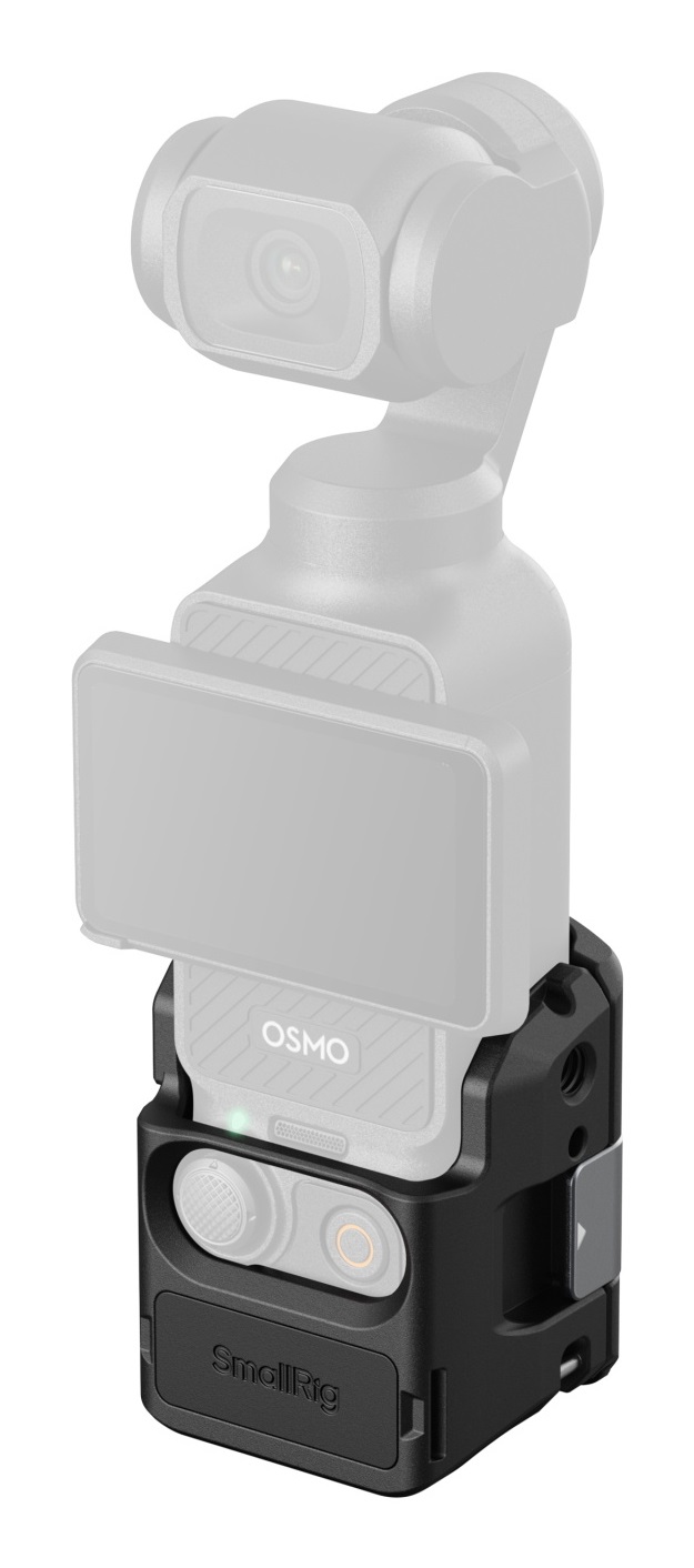 SmallRig Gabbia per DJI Osmo Pocket 3 - Leggera (52g), con Cinturino da Polso e Montaggio GoPro Pieghevole