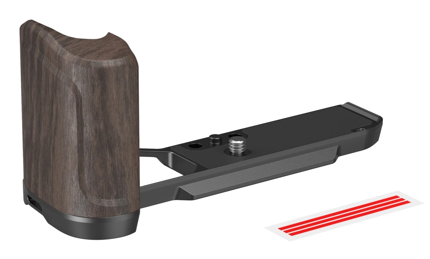 SmallRig Piastra di Montaggio a L con Manico in Legno per Nikon Z f e Sgancio Rapido Arca-Swiss