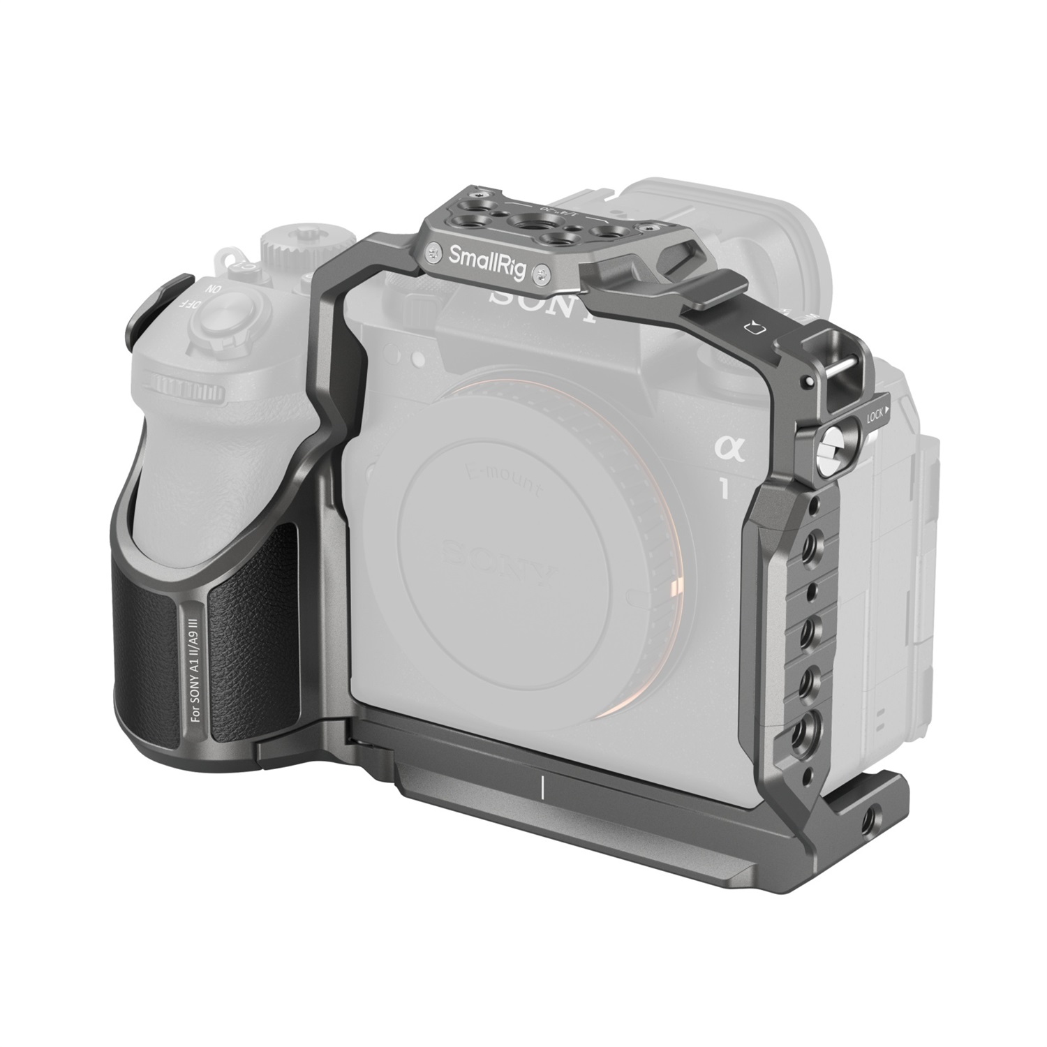 SmallRig Gabbia 5187 per Sony Alpha 1 II / Alpha 9 III con Piastra a Sgancio Rapido e Montaggio NATO Rail e Arca-Swiss
