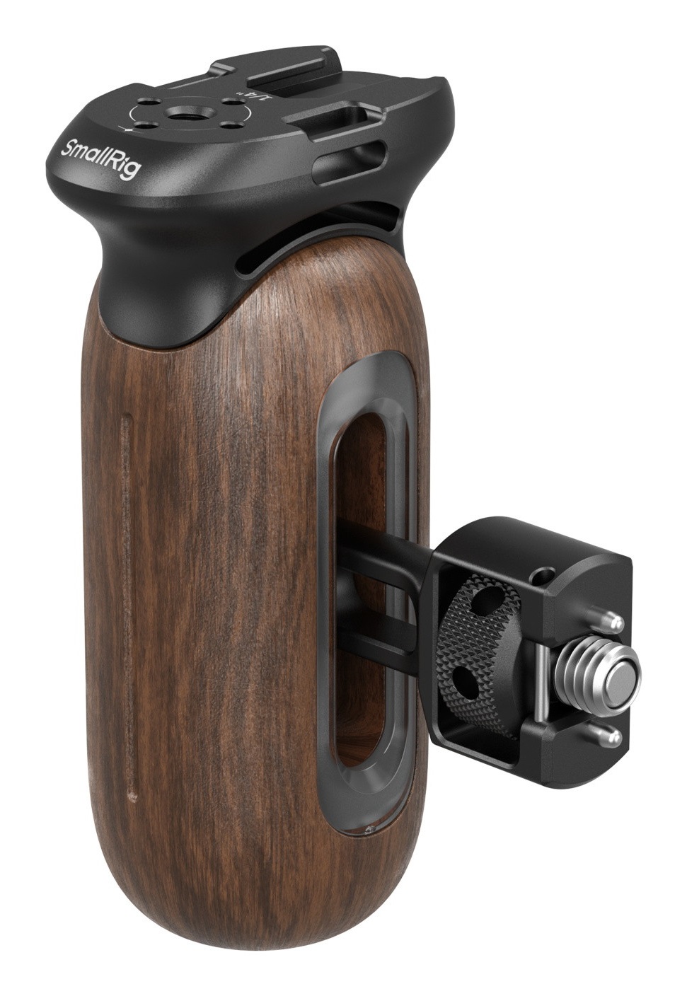 SmallRig Maniglia Laterale in Legno 5238 con Viti di Posizionamento ARRI 1/4''-20 e 3/8''-16 per Stabilità nella Fotografia Mobile