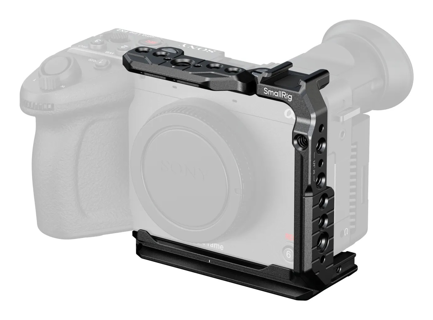 SmallRig 5591 Mezza Gabbia per Sony FX2 con Piastra Superiore 'HawkLock', NATO Rail e Arca-Swiss