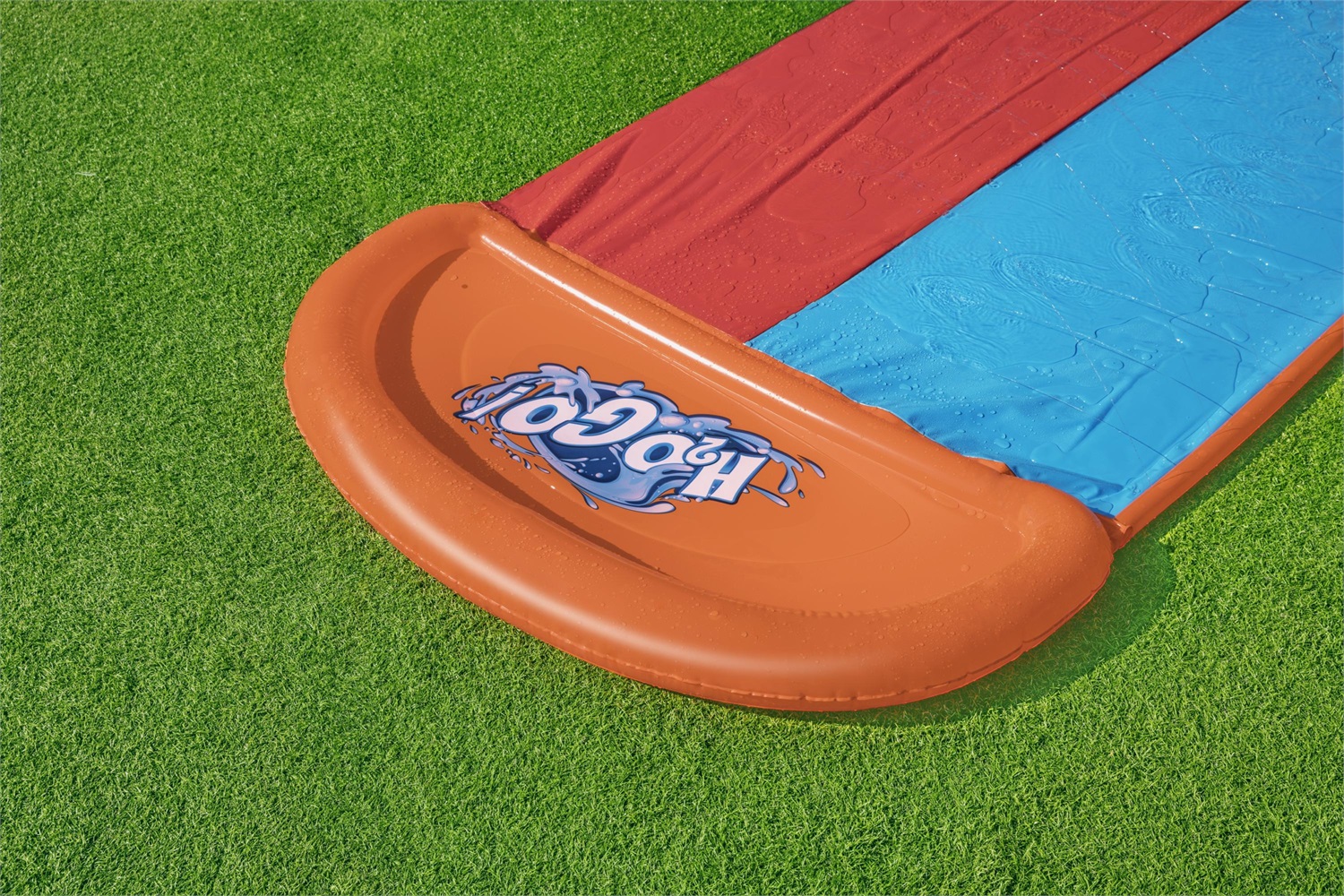 Bestway H2OGO! Scivolo Doppio Tsunami Splash Ramp 4,88m - Acquascivolo da Giardino Multicolore con Spruzzatori Integrati per Bambini dai 3 Anni