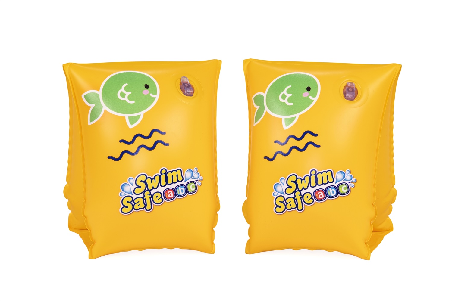 Bestway Braccioli da nuoto 32033-5 S/M Verde/Giallo per Bambini 3-6 anni - Facili da Gonfiare