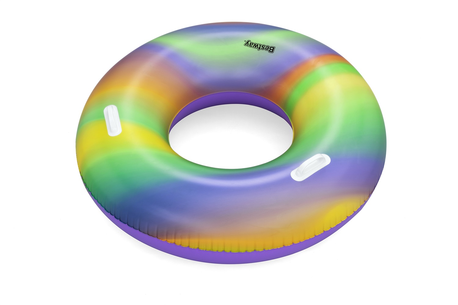 Bestway Ciambella Gonfiabile Fashion Rainbow 119 cm con Maniglie Ultraresistenti - Per ragazzi dai 12 anni in su