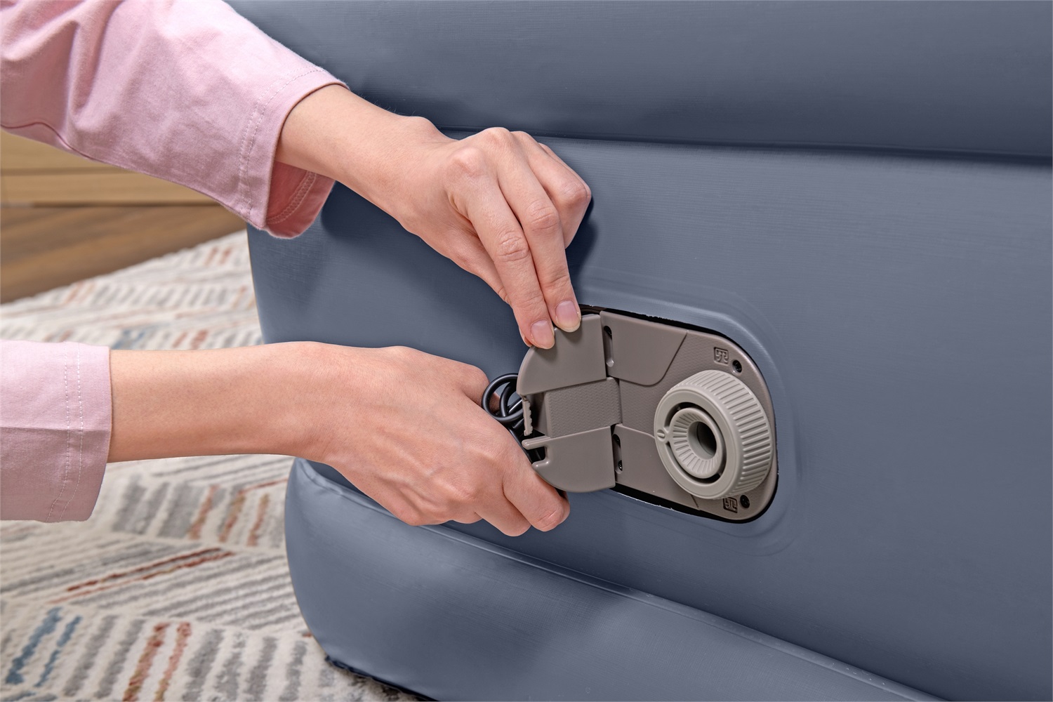 Bestway 6713G Materasso Gonfiabile Singolo Tritech 191x97x51 cm con Pompa Elettrica Integrata - Portata 150 kg