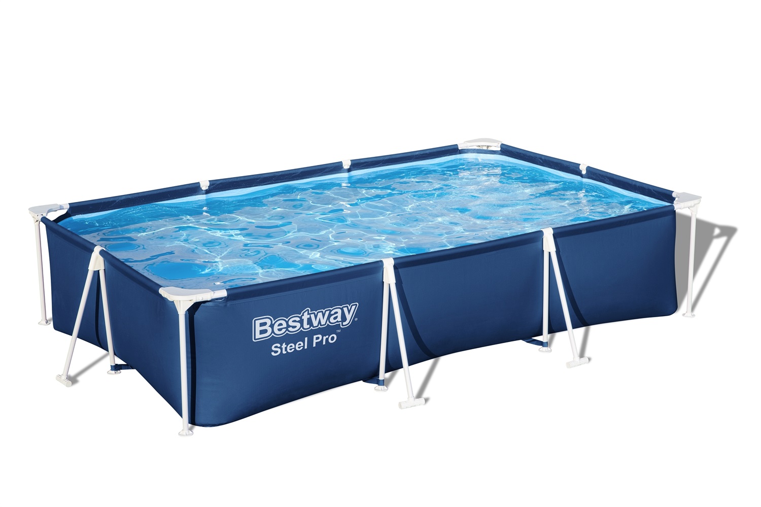 Bestway Steel Pro Piscina Fuori Terra Rettangolare 300 x 201 x 66 cm Blu - Capacità 3300 L, Facile Montaggio