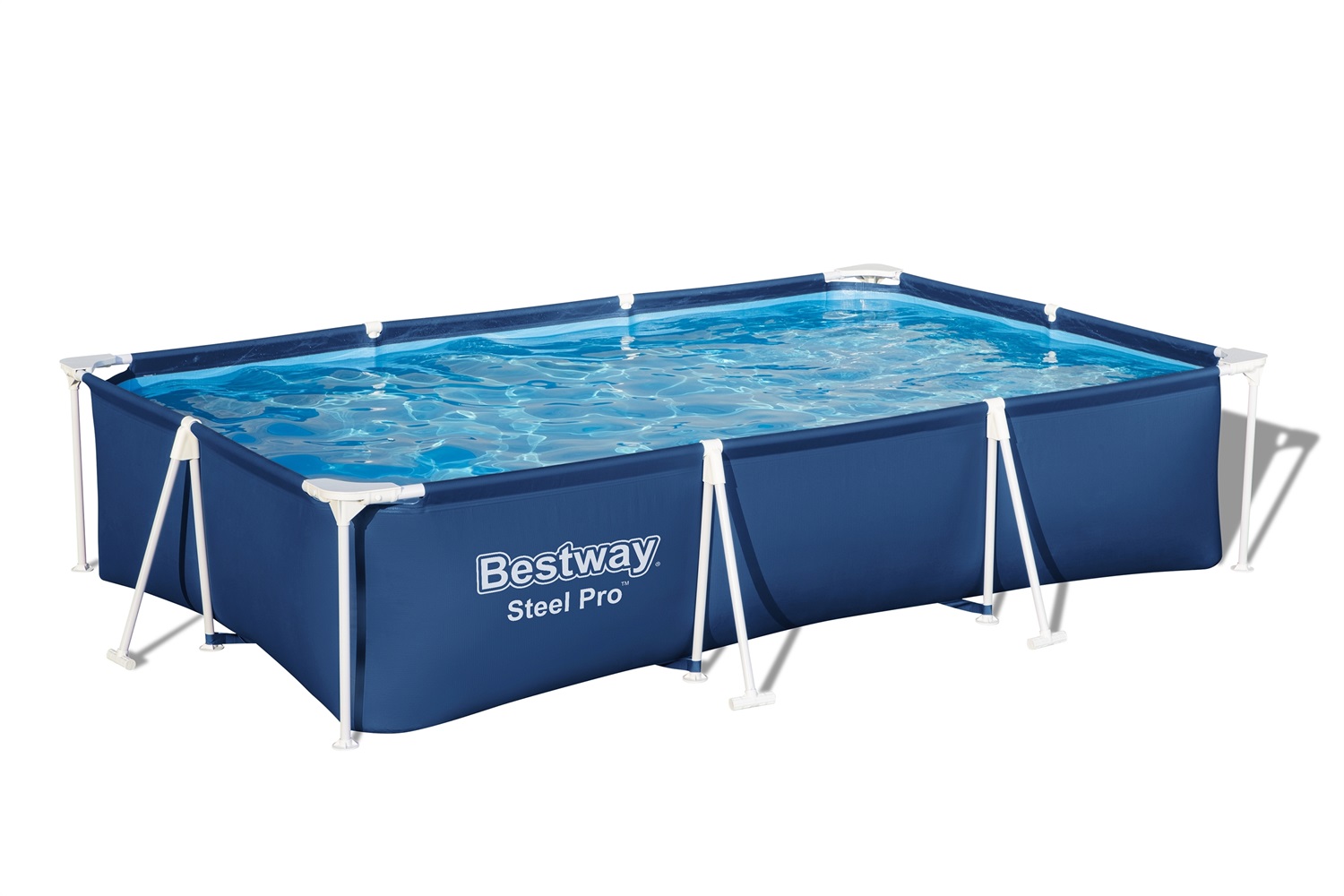 Bestway Steel Pro Piscina Fuori Terra Rettangolare 300 x 201 x 66 cm Blu - Capacità 3300 L, Facile Montaggio