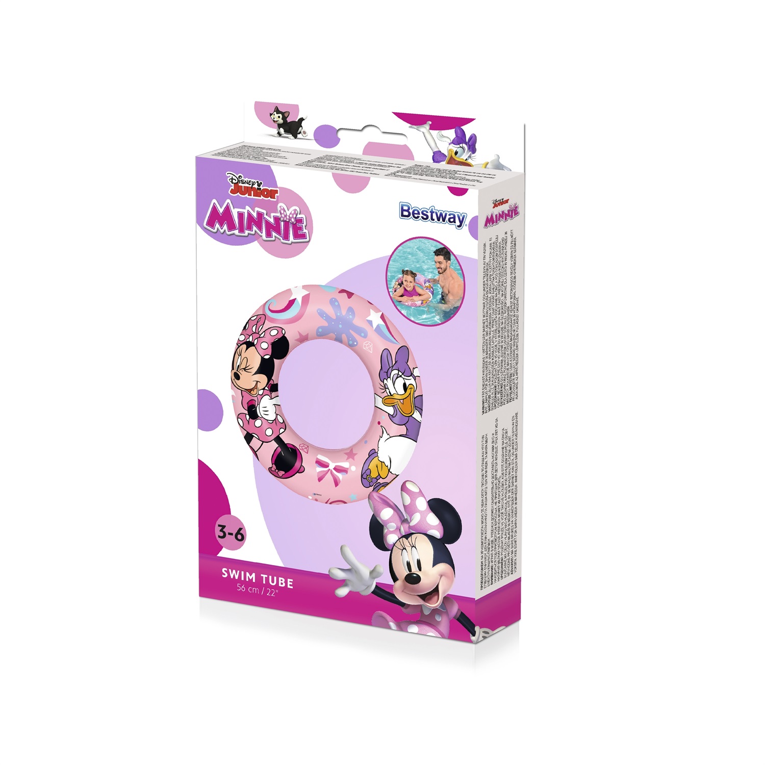 Bestway Salvagente Disney Minnie Ø 56 cm - Ideale per Bambini dai 3 ai 6 Anni