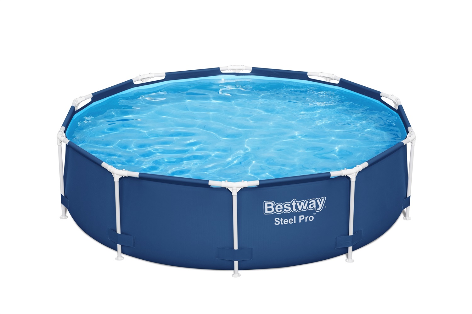 Bestway Steel Pro 305 x 76 cm - Piscina Rotonda Blu per 3-4 Persone con Capacità di 4678 L