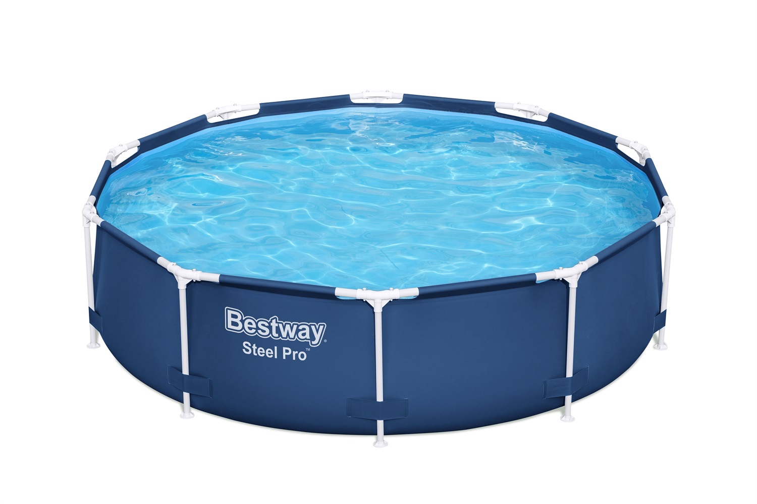 Bestway Steel Pro 305 x 76 cm - Piscina Rotonda Blu per 3-4 Persone con Capacità di 4678 L
