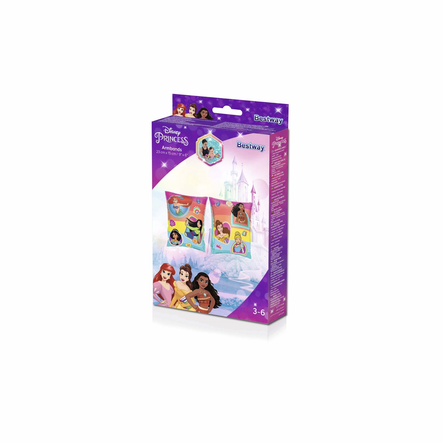 Bestway 91041 Braccioli da Nuoto Multicolore per Bambine - Design Principesse Disney (23x15 cm)