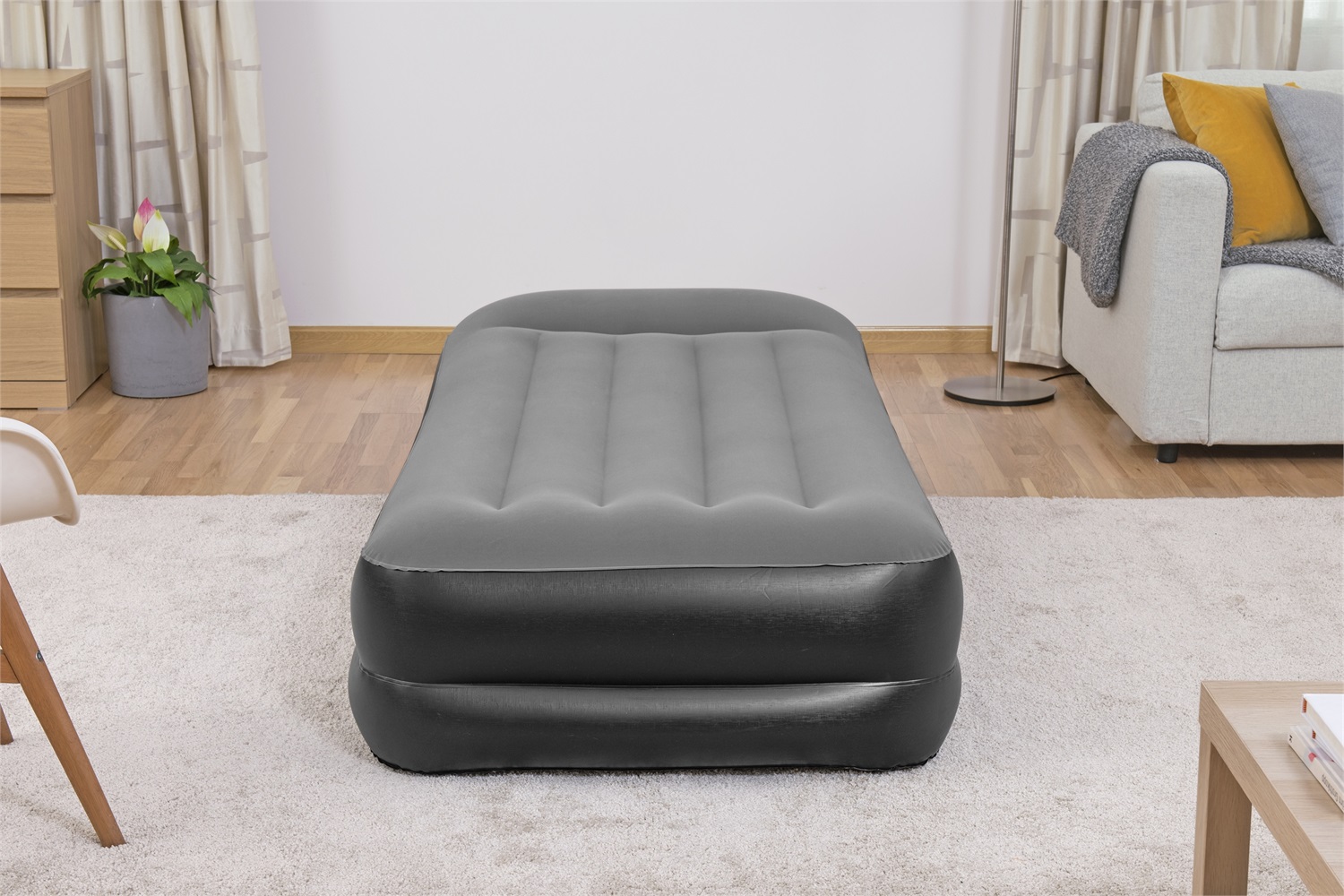 Bestway Materasso Singolo Gonfiabile Tritech™ con Pompa Elettrica Integrata e Superficie Antimicrobica - 191 x 97 x 46 cm