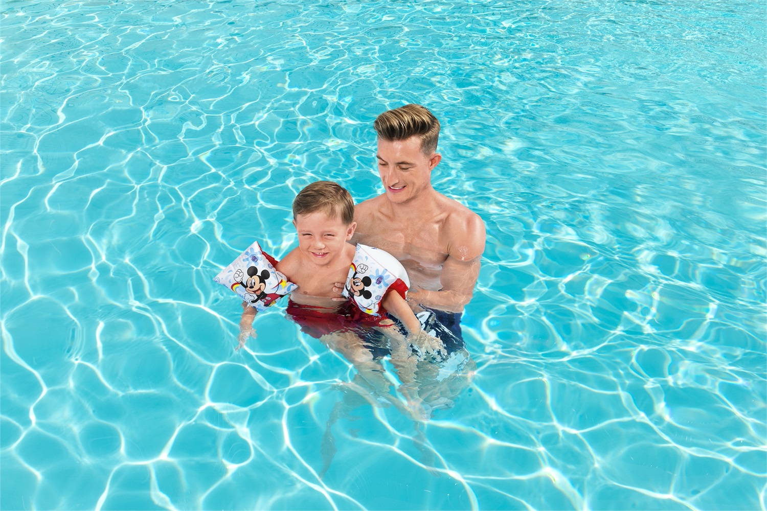 Bestway Braccioli da Nuoto Mickey Mouse 91002 Multicolore 23x15 cm per Bambini dai 3 ai 6 Anni