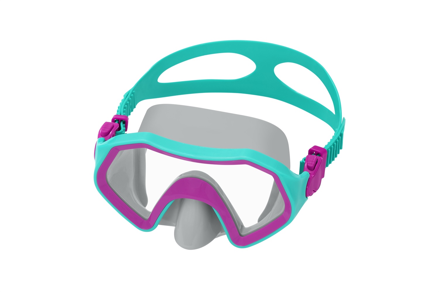 Bestway Maschera Subacquea Crusader™ 22049 per Bambini 7 Anni - Lenti in Policarbonato Antiurto, Cinturino Regolabile, Colori Assortiti