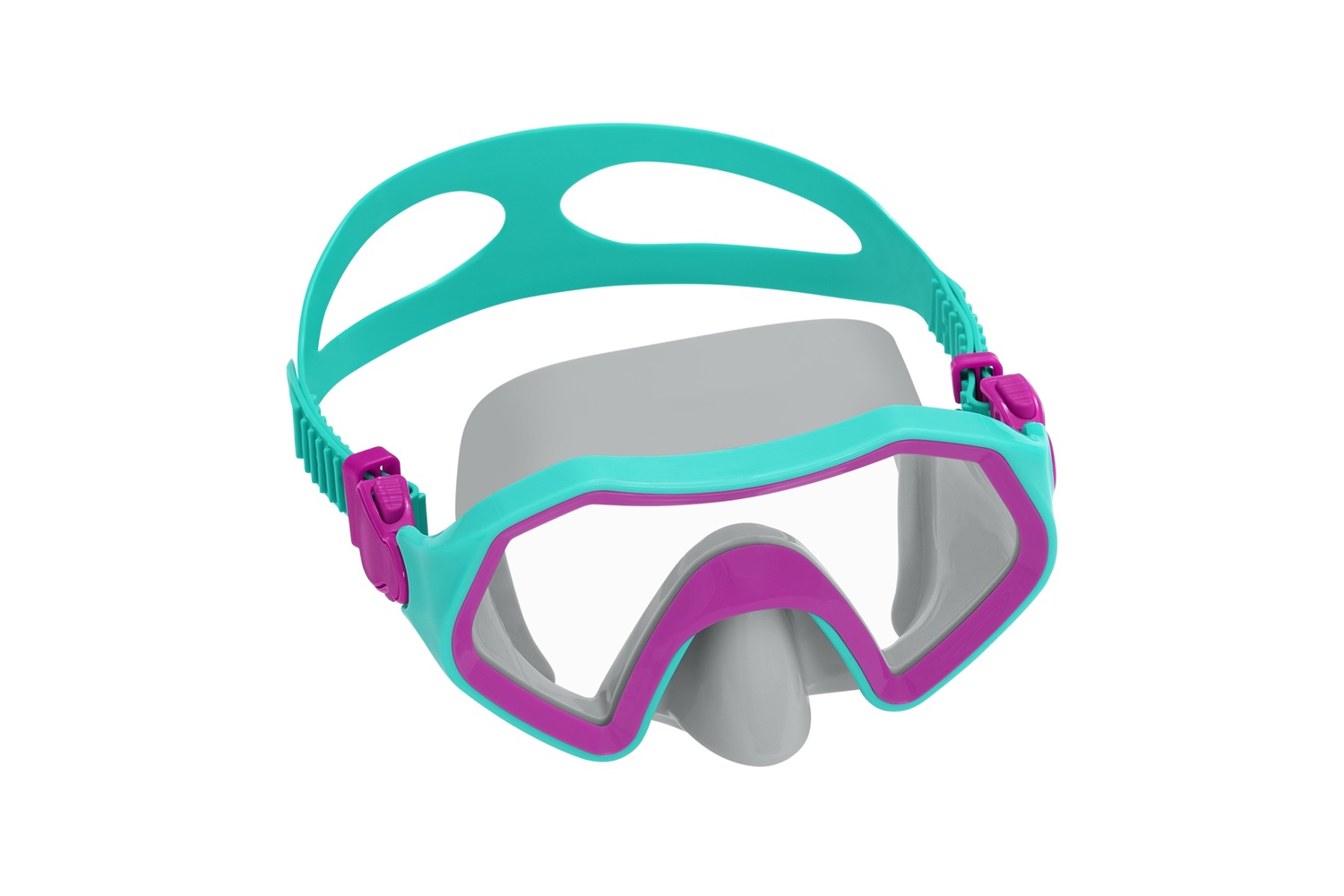 Bestway Maschera Subacquea Crusader™ 22049 per Bambini 7 Anni - Lenti in Policarbonato Antiurto, Cinturino Regolabile, Colori Assortiti