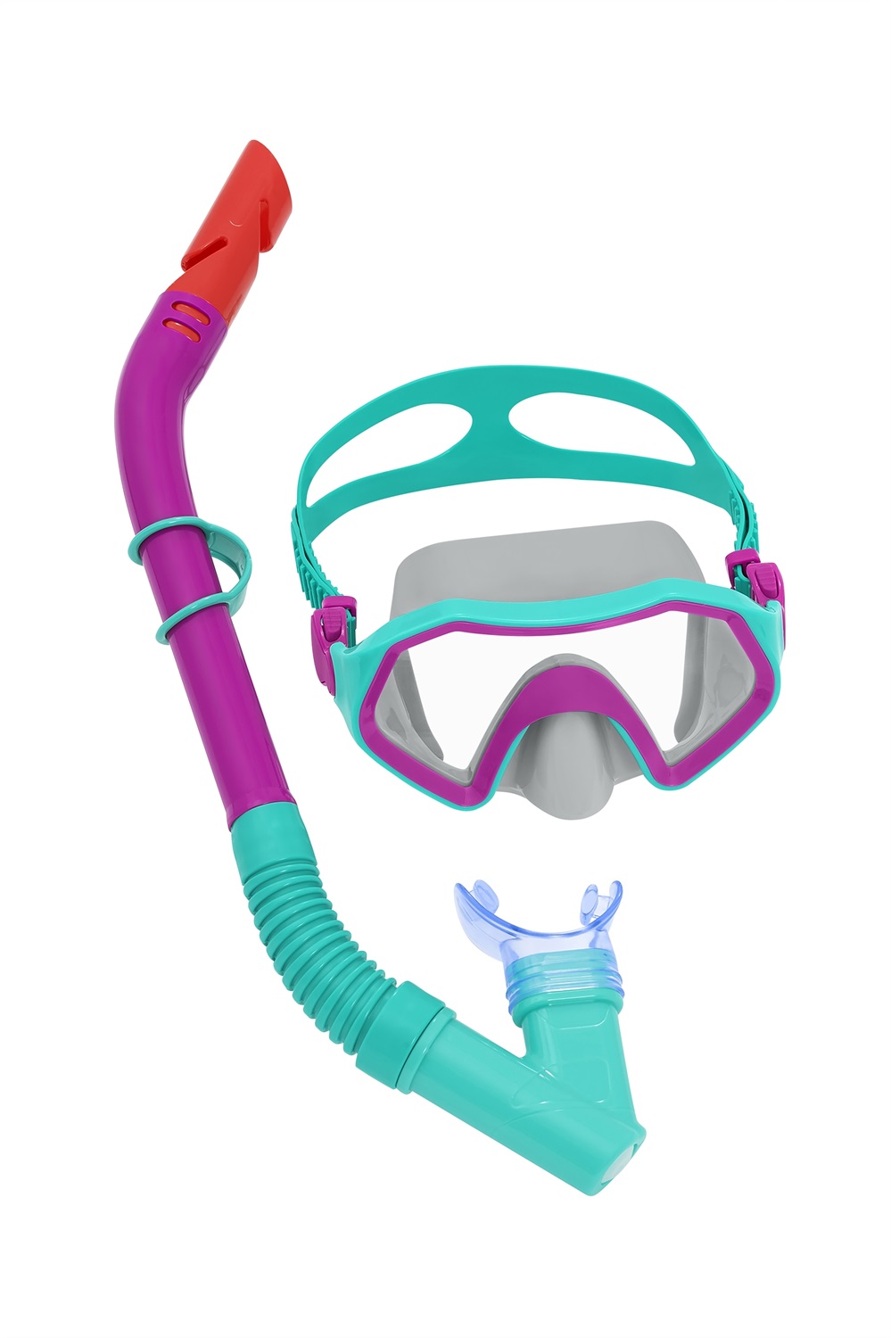 Bestway Maschera da Snorkeling Crusader™ per Bambini - Policarbonato, Monolente Panoramica, Protezione UV, Colori Assortiti