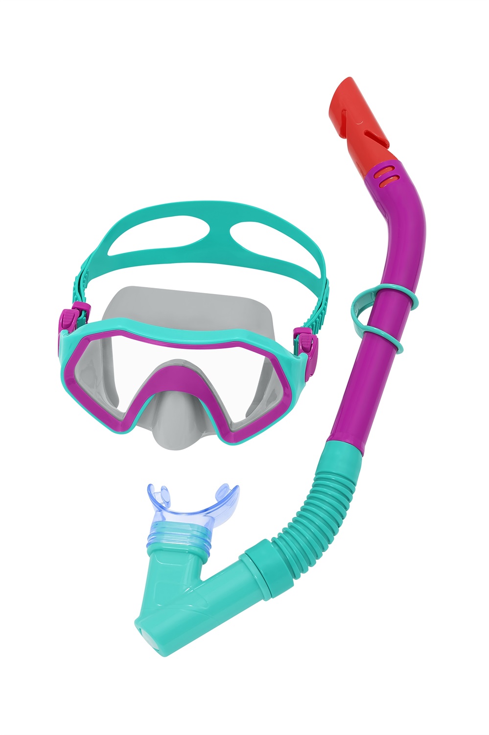 Bestway Maschera da Snorkeling Crusader™ per Bambini - Policarbonato, Monolente Panoramica, Protezione UV, Colori Assortiti