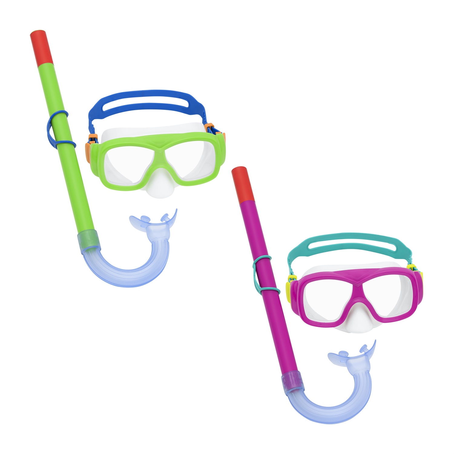 Bestway 24035 Maschera per Snorkeling con Boccaglio per Bambini, 7-14 Anni, Lenti in Policarbonato con Protezione UV, Cinturino in Silicone Regolabile