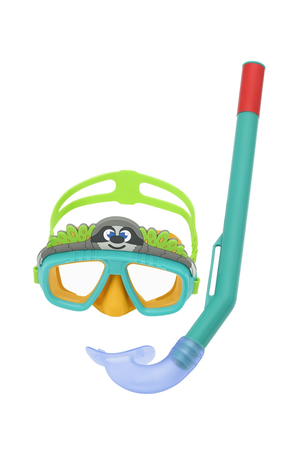 Bestway Maschera da Snorkeling AquaPals 24059-5 con Boccaglio per Bambini 3 Anni - Lenti in Policarbonato e Design con Animaletti