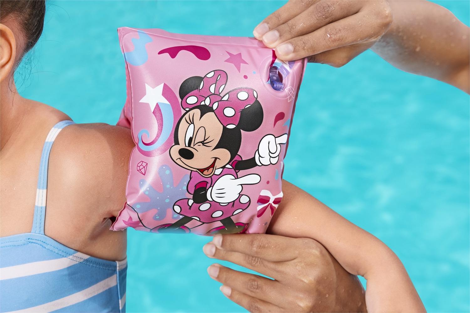 Bestway Braccioli Gonfiabili Disney Minnie 25x15 cm - Doppia Camera d'Aria per Bambini dai 3 ai 6 Anni