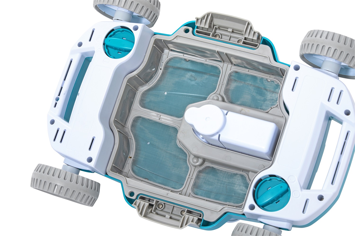 Bestway AquaTronix G200 - Robot Pulitore Automatico per Piscine Fino a 50 m², Batteria Ricaricabile, Colore Blu e Grigio