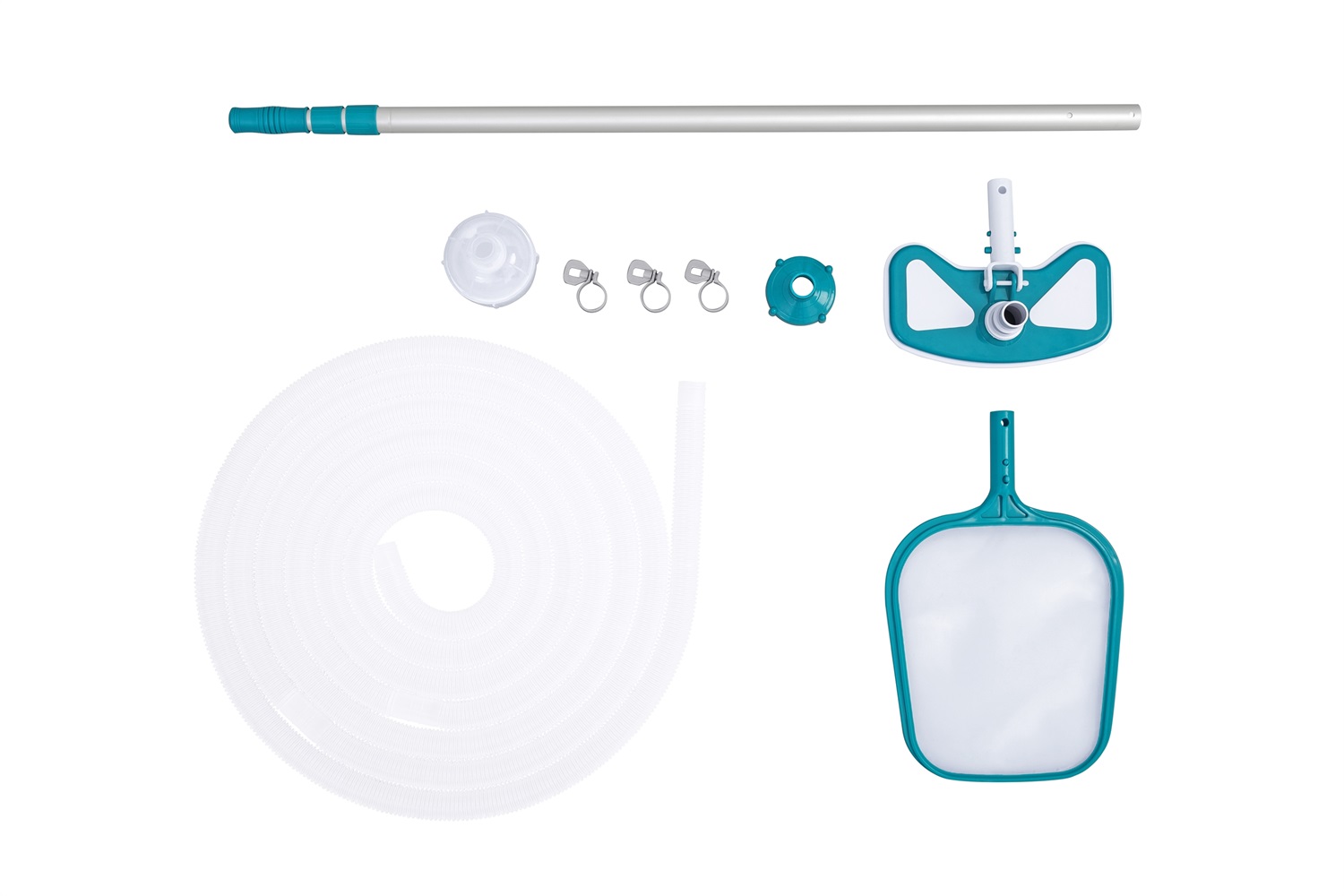 Bestway Kit di Pulizia AquaClean - Set di Pulizia per Piscina fino a 6,1 m con Accessori Inclusi