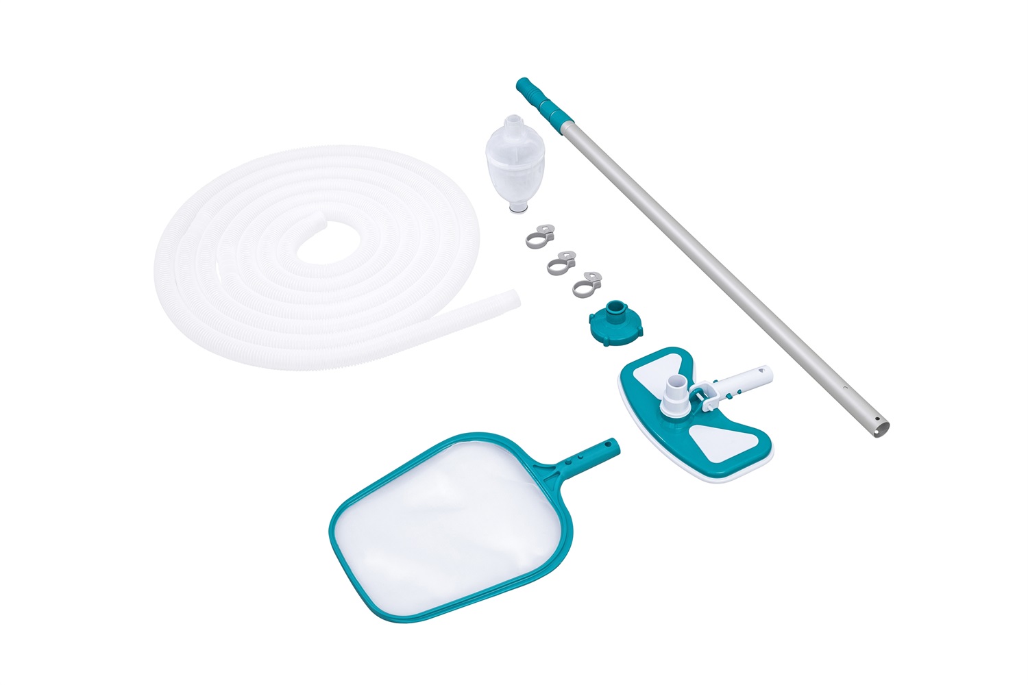 Bestway Kit di Pulizia AquaClean - Set di Pulizia per Piscina fino a 6,1 m con Accessori Inclusi