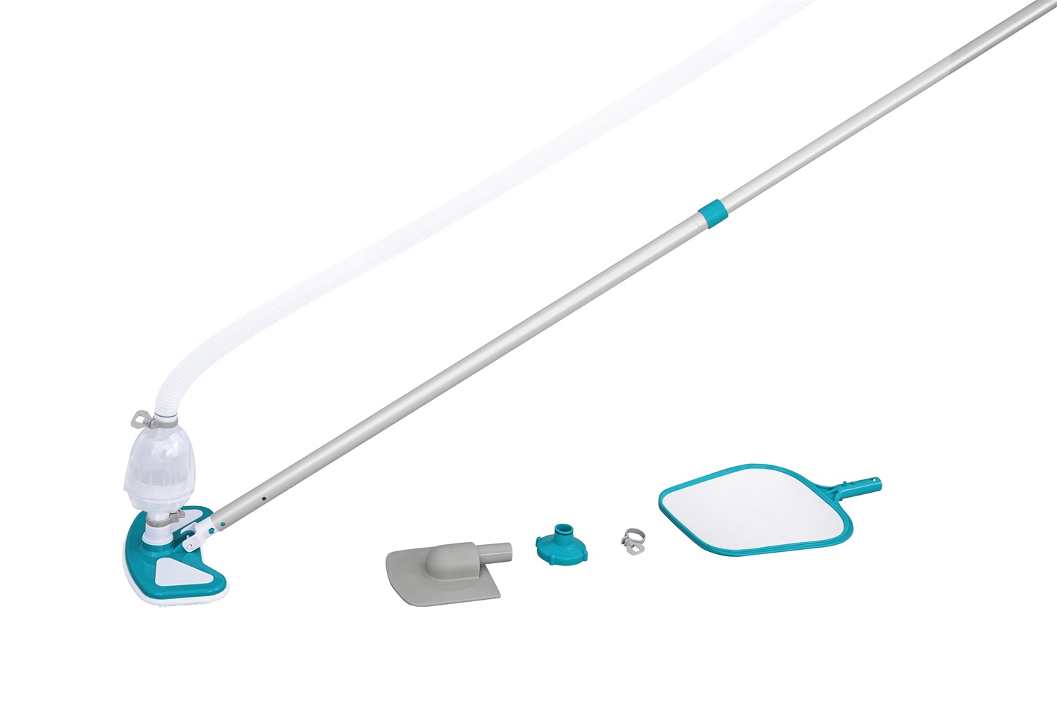 Bestway Kit di Pulizia AquaClean - Set di Pulizia per Piscina fino a 6,1 m con Accessori Inclusi