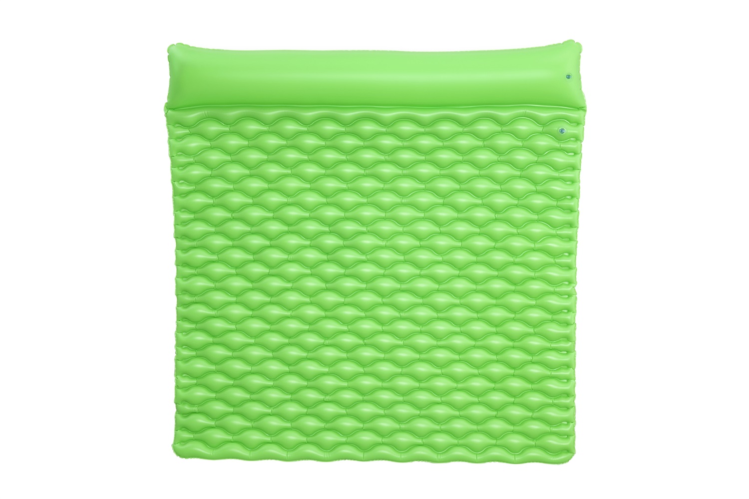 Bestway Materassino Gonfiabile Float 'N Roll Verde 213 x 170 cm con Cuscino Incorporato per 3 Adulti