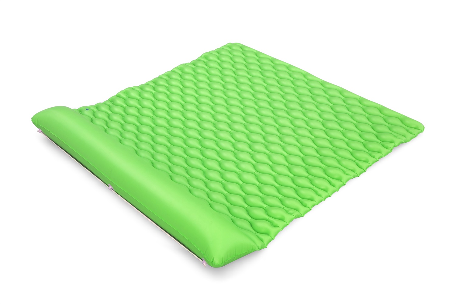 Bestway Materassino Gonfiabile Float 'N Roll Verde 213 x 170 cm con Cuscino Incorporato per 3 Adulti
