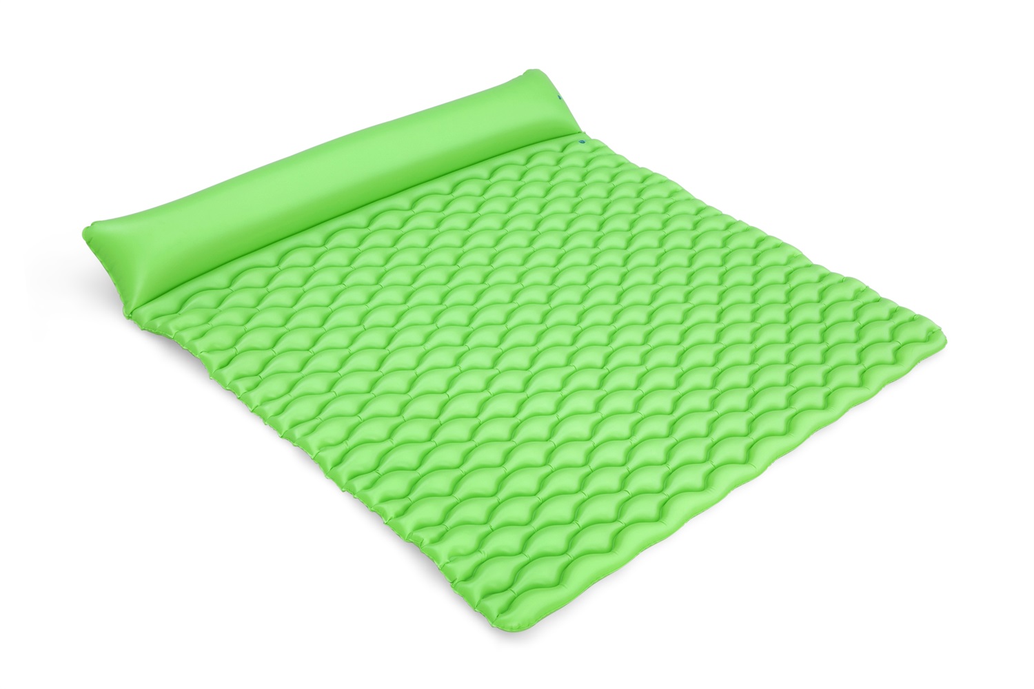 Bestway Materassino Gonfiabile Float 'N Roll Verde 213 x 170 cm con Cuscino Incorporato per 3 Adulti