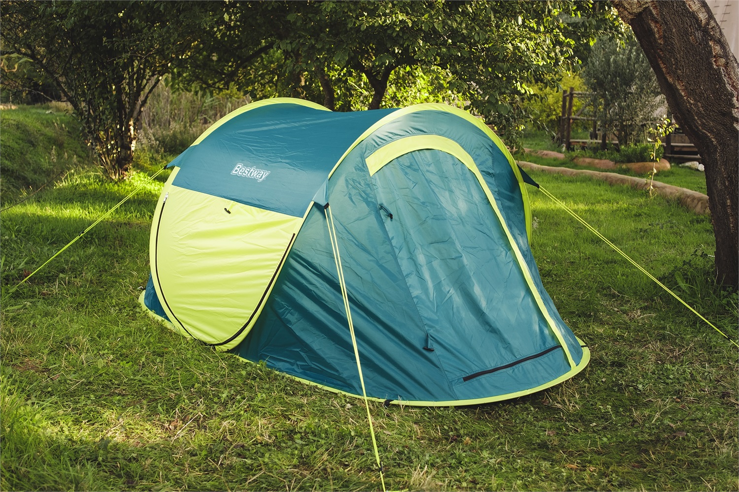 Bestway Tenda Coolmount 2 Pop Up per 2 Persone, Verde, 235x145x100 cm, Impermeabile, Montaggio Rapido