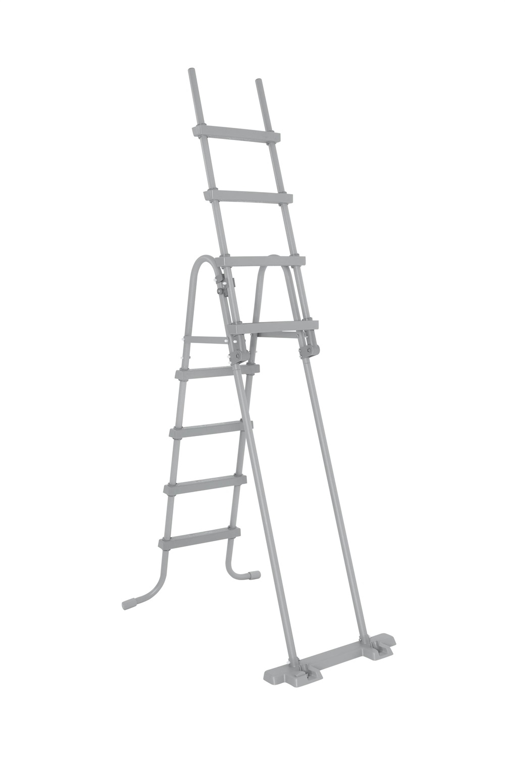 Bestway 58331-6 Scaletta per Piscina Fuori Terra Flip & Lock - 122 cm, Telaio in Metallo Resistente, Sicurezza Garantita