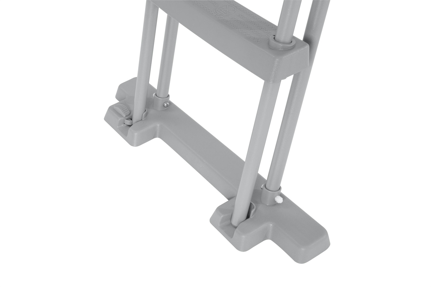 Bestway 58332-6 Scaletta Di Sicurezza per Piscine Fuori Terra - Dimensioni 76x124,5x191,5 cm, Altezza Fino a 1,32 m, Telaio in Metallo Resistente