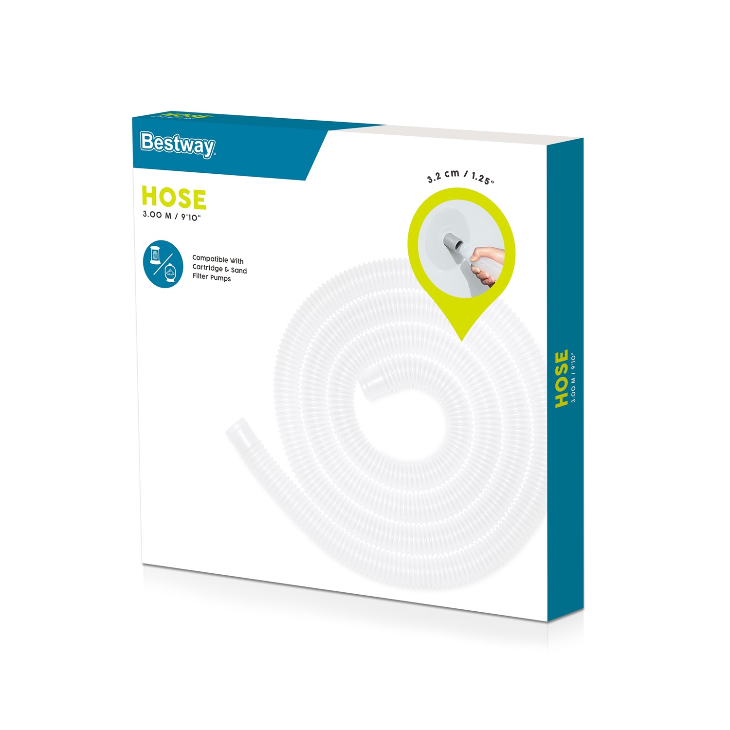 Bestway Tubo Flessibile da 3 metri (Ø 32 mm) per Pompe di Filtraggio - Art. 58369