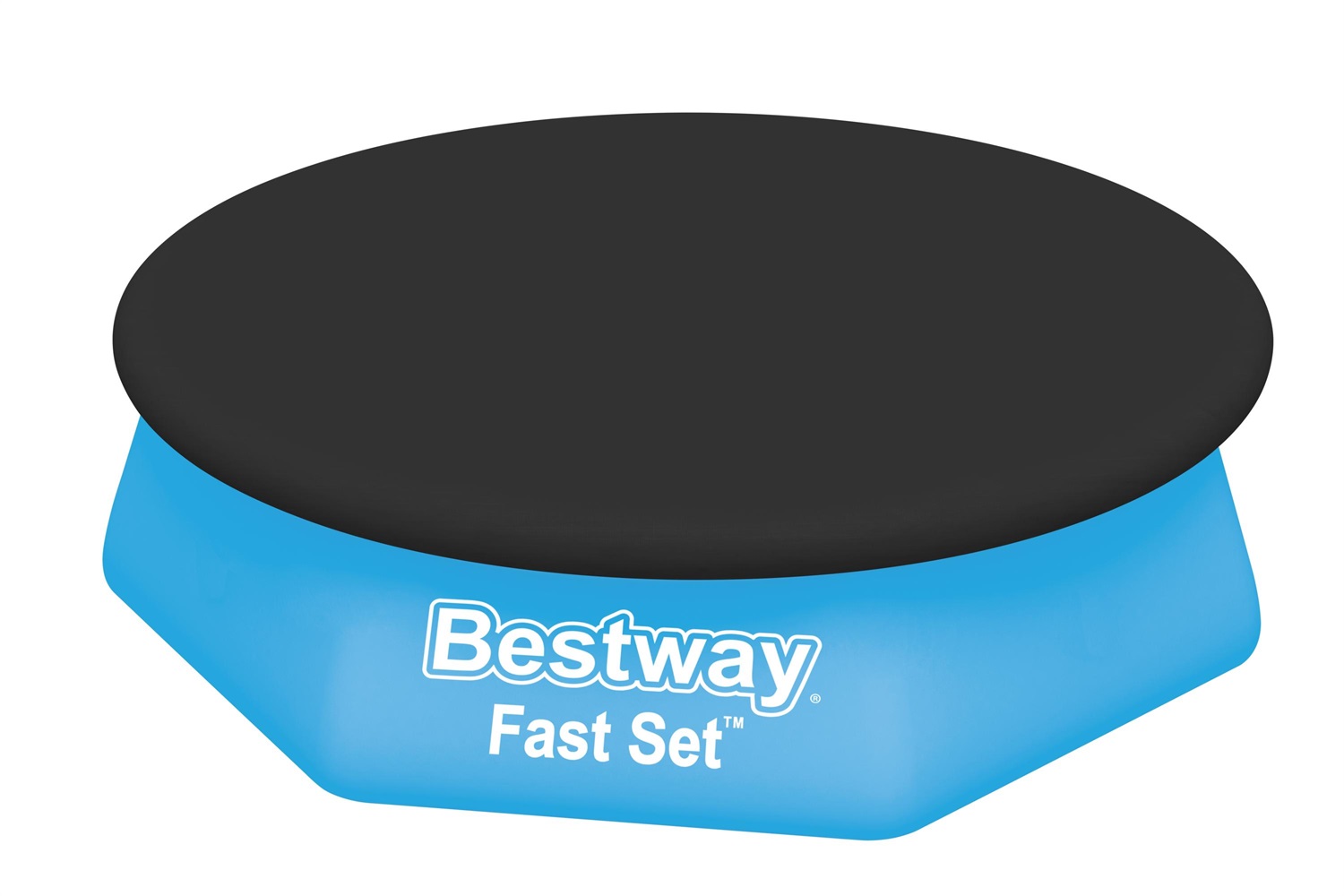 Bestway Copertura per Piscina Fuori Terra Fast Set Roonda 244 cm - Telo con Fori di Drenaggio e Funi di Fissaggio