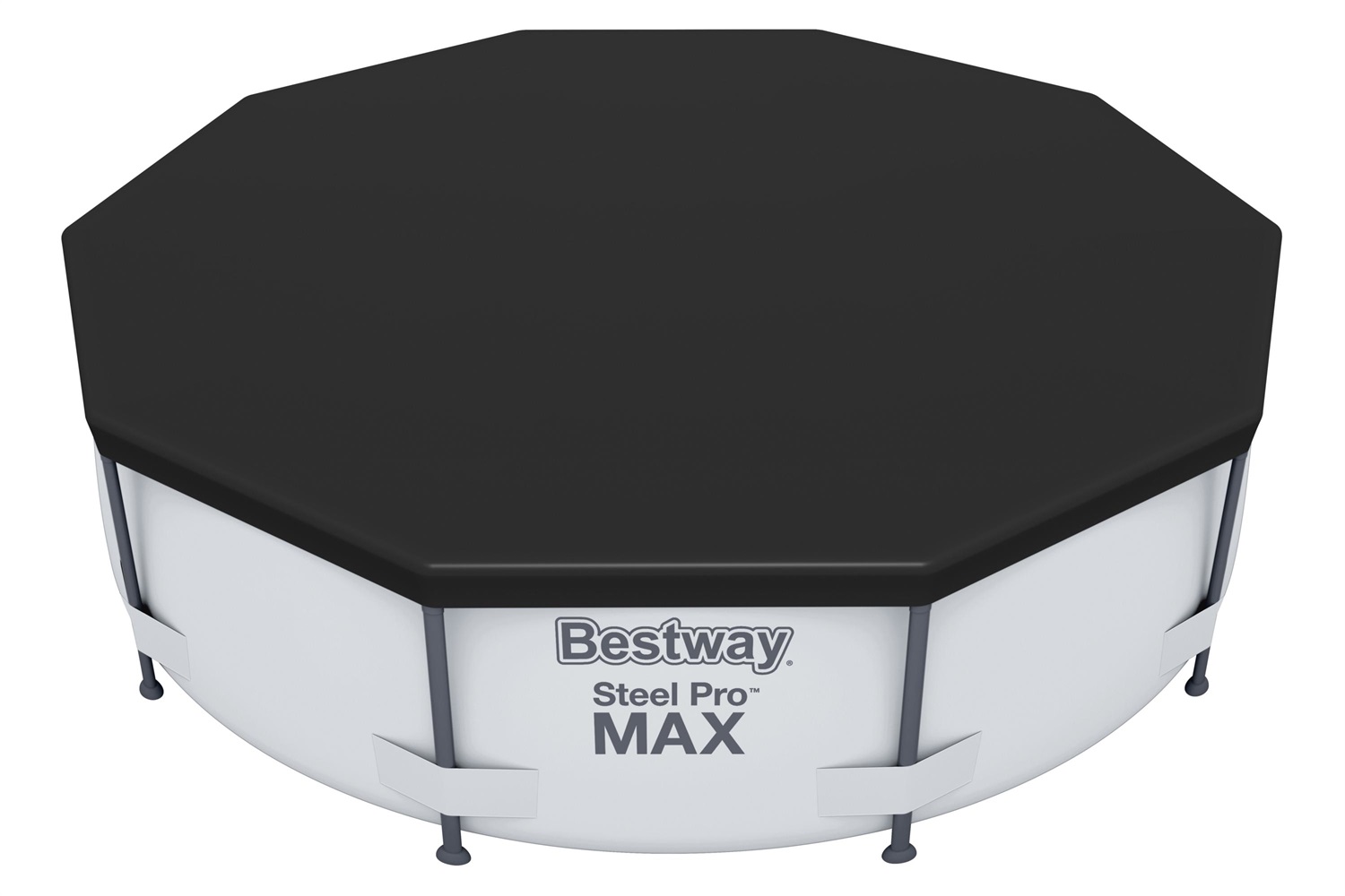 Bestway Copertura di Sicurezza per Piscina Rotonda Ø 305 cm in PVC con Fori di Drenaggio e Corde di Fissaggio
