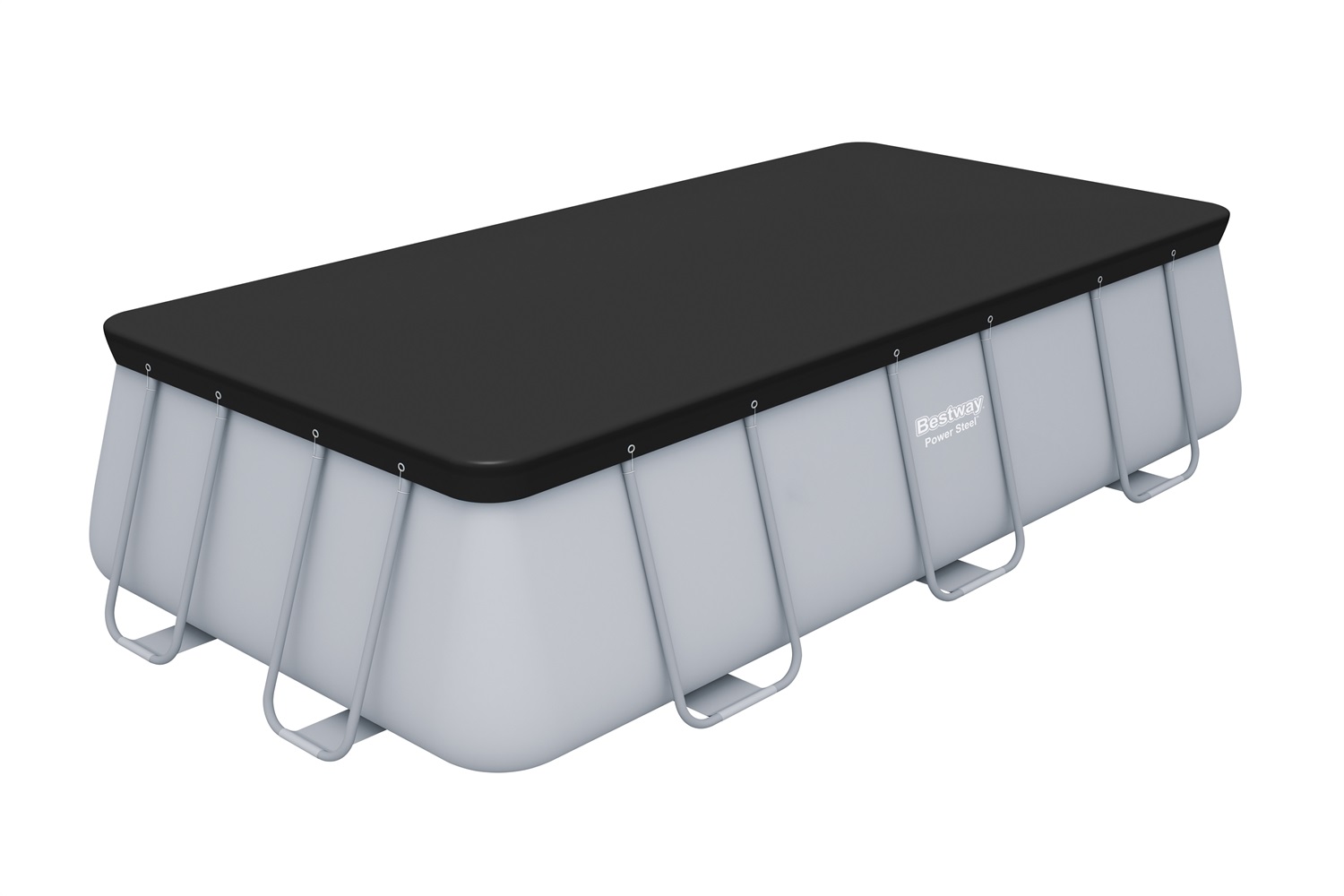 Bestway Telo Copertura Rettangolare per Piscina Fuori Terra - 404x201 cm e 412x201 cm, con Fori di Drenaggio e Funi di Fissaggio