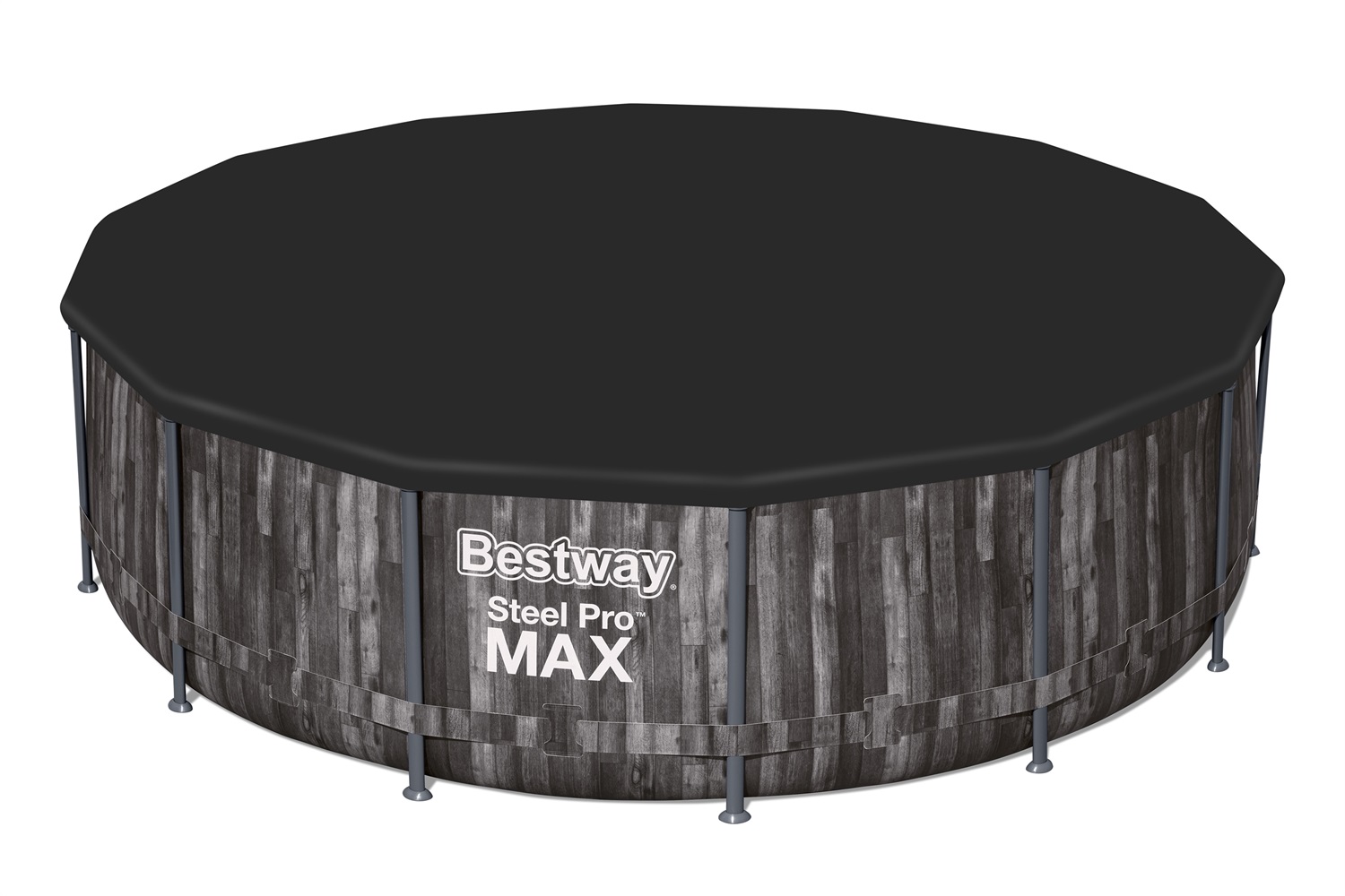 Bestway Copertura per Piscina Ø 427 cm in Polietilene con Funi di Fissaggio e Fori di Drenaggio