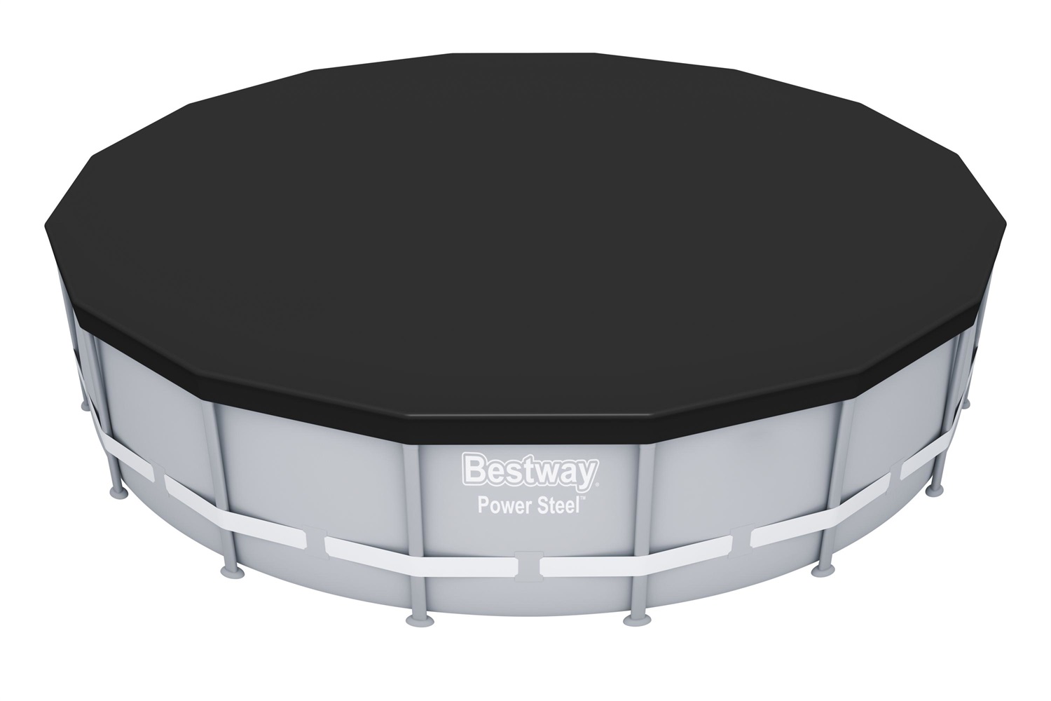 Bestway 58249 Copertura per piscina rotonda 488 cm - Copripiscina Steel Pro Max e Power Steel con fori di drenaggio