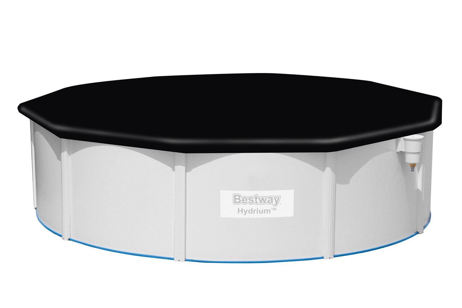 Bestway 58249 Copertura per piscina rotonda 488 cm - Copripiscina Steel Pro Max e Power Steel con fori di drenaggio