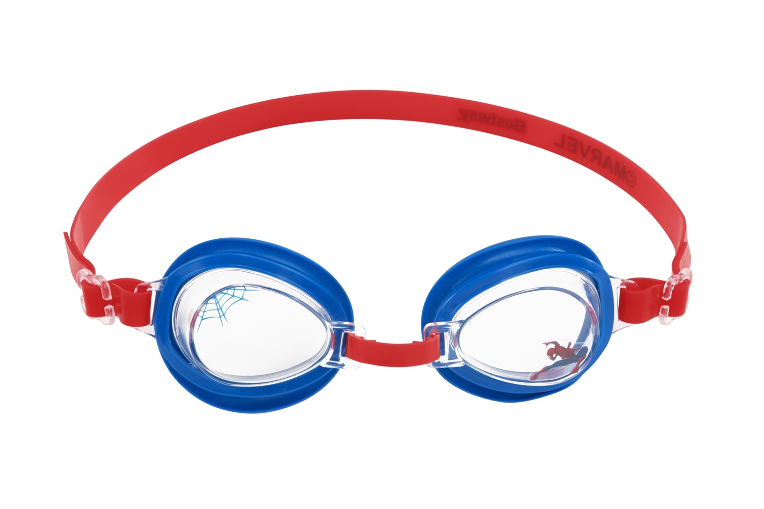 Bestway Occhialini da Nuoto Marvel® Spider-Man™ per Bambini, 3 Anni , Lenti Antiurto e Protezione UV, Regolabili