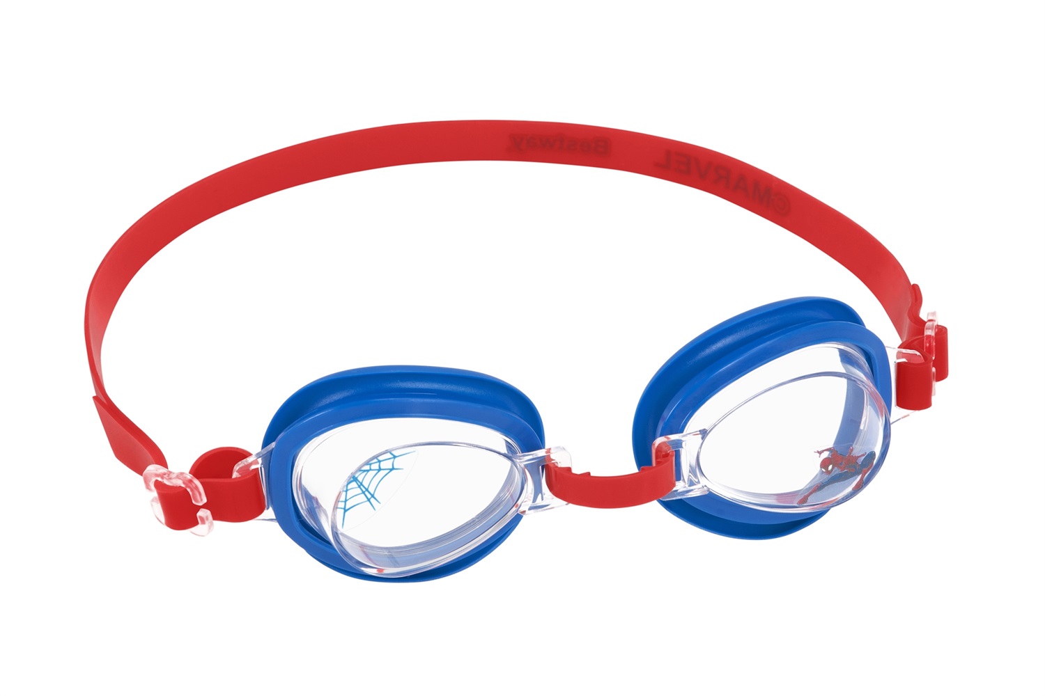 Bestway Occhialini da Nuoto Marvel® Spider-Man™ per Bambini, 3 Anni , Lenti Antiurto e Protezione UV, Regolabili