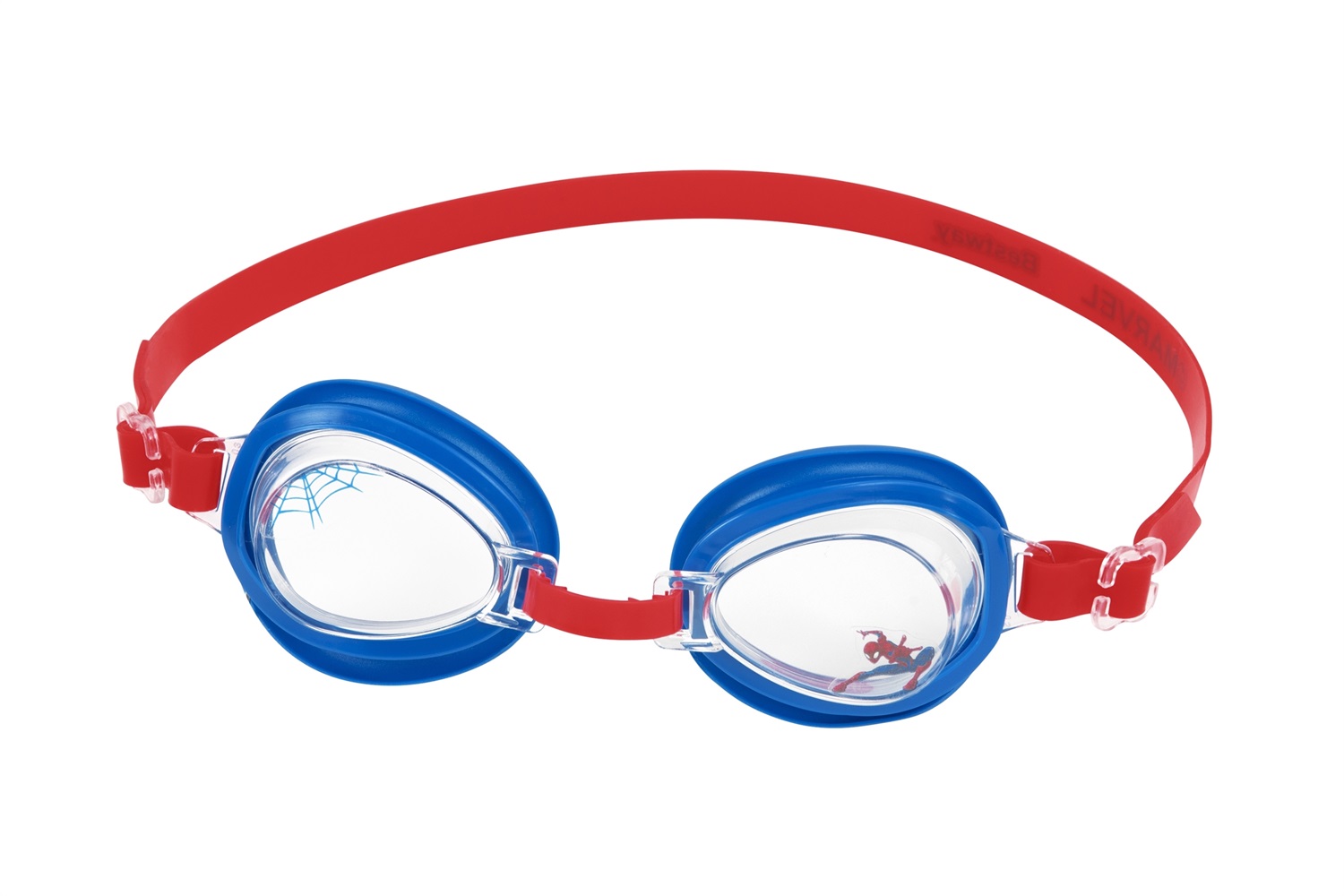 Bestway Occhialini da Nuoto Marvel® Spider-Man™ per Bambini, 3 Anni , Lenti Antiurto e Protezione UV, Regolabili