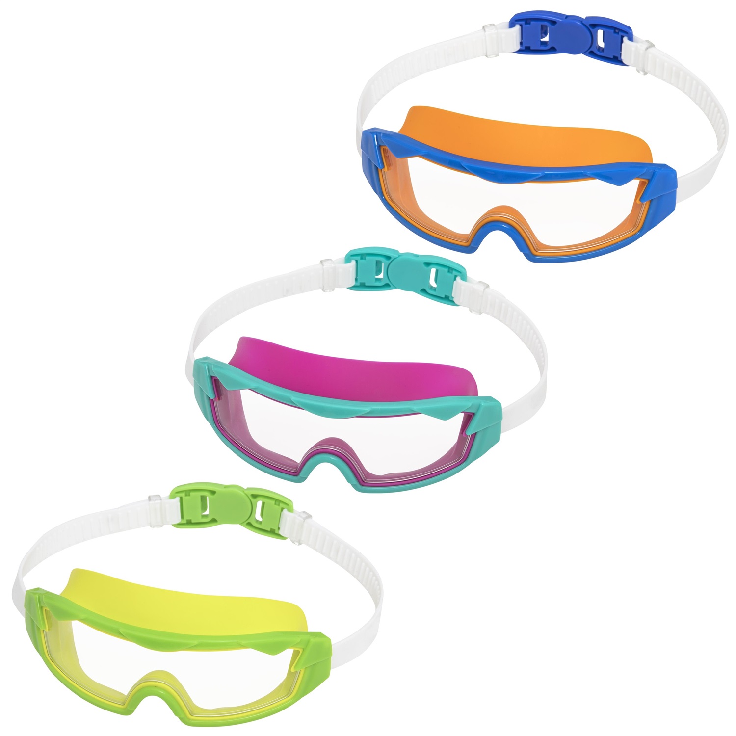 Bestway Occhialini da Nuoto Tidal Surge - Design Ergonomico, Lenti Antiurto e Protezione UV, per Bambini 7