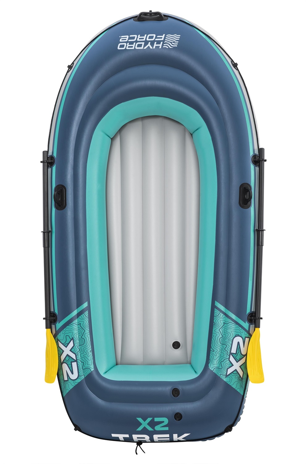 Bestway Trek X2 - Canotto Gonfiabile per 2 Persone, Dimensioni 232 x 118 cm
