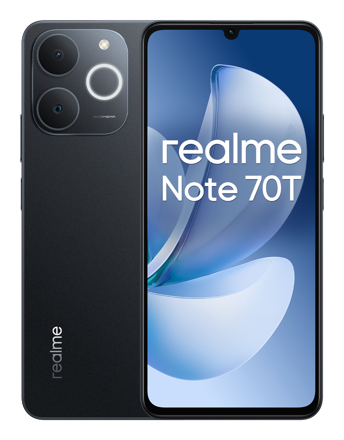 Realme Note 70T - Smartphone 6,74'' LCD, 4GB RAM, 256GB, Doppia SIM, Android 15, Batteria 6000 mAh, Nero